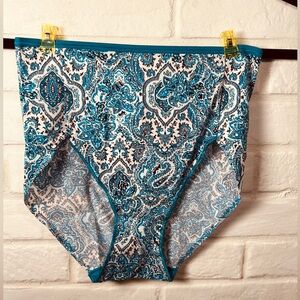 NWT Soma Vanishing Edge Microfiber Panty Underwear Modern Brief L Paisley #0411